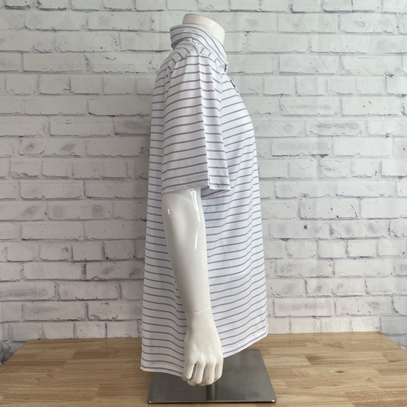 RLX Shirt Men's Large Polo Ralph Lauren 1/15 White Striped UV Golf NWT - Picture 6 of 14